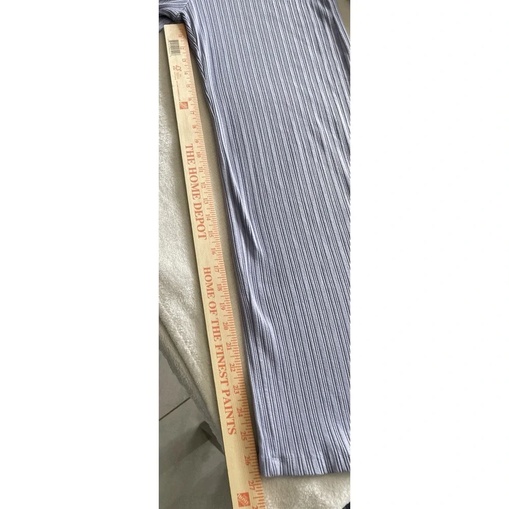 Abercrombie & Fitch Women's Lounge Pants Sm Lavender Ribbed Wide Leg Drawstring